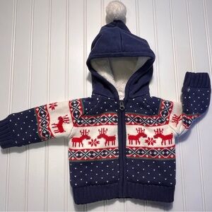 Hanna Andersson Navy and Red Baby Jacket